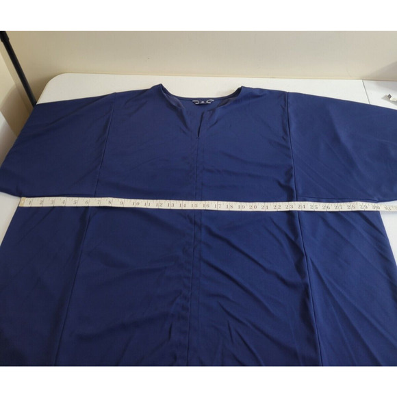 Lands' End Blue Split Neck Kimono Sleeve Casual Top Women's Plus Size 2X - Picture 4 of 9